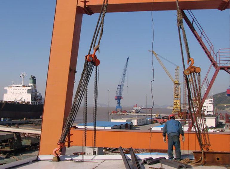 起重葫蘆在船舶制造中的應用案例03